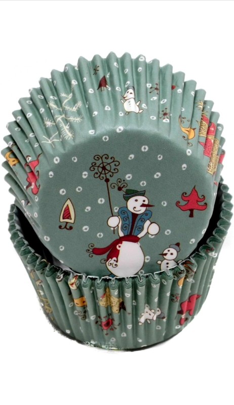 NEW Chef Craft 100 Count (2 packs) Christmas Snowmen Cupcake Liners