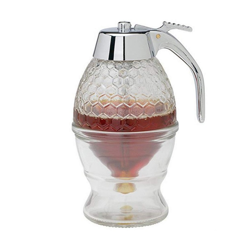 Honey dispenser, syrup dispenser, beautiful honeycomb honey jar, honey jar wi... gallery