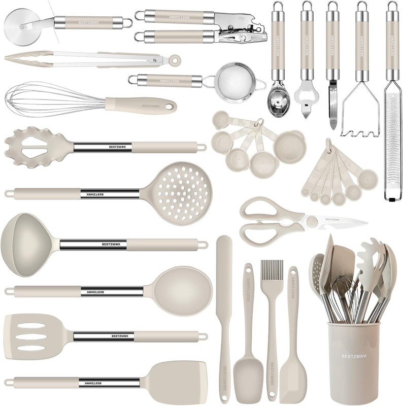 Kitchen Utensils Set-Silicone Cooking Utensils-33pcs Non-Sti Silicone