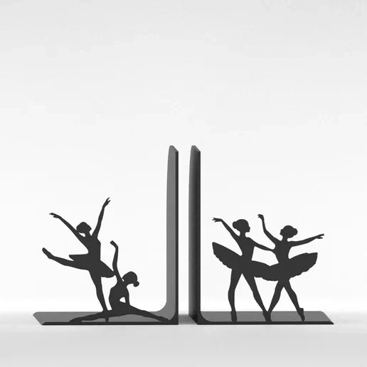 3D Printed Ballet Bookends for Lovers Book Good Readers Books Cookie Cutter Set
