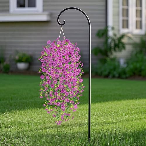 Fake Artificial Flowers for Outdoors Decoration, Hanging Flower (Light Purple) gallery
