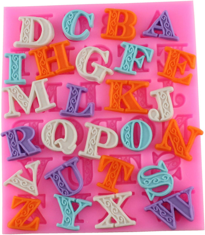 Fondant Letter Mold Candy Making Tools Silicone Alphabet Molds Cake Decorating