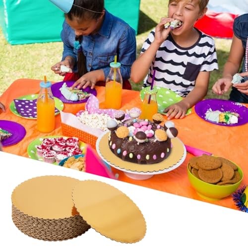 55 Pack 10 Inch Gold Cake Boards, Round Cake 55 Pack 10 Inch Gold Rounds gallery