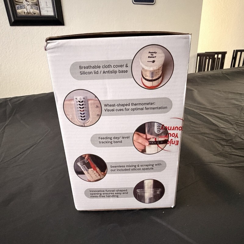 Kneadace Pro Sourdough Starter Kit 2 Pack 34 oz Jars Lids Trackers Homemade gallery