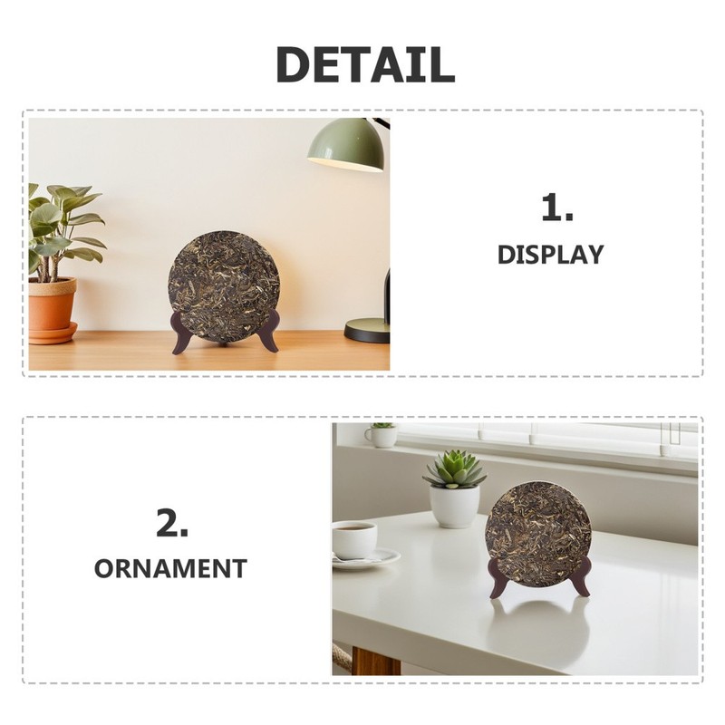 2Pcs Wooden Artworks Easel Stand Brown Decorative Photo Display Rack for Home gallery