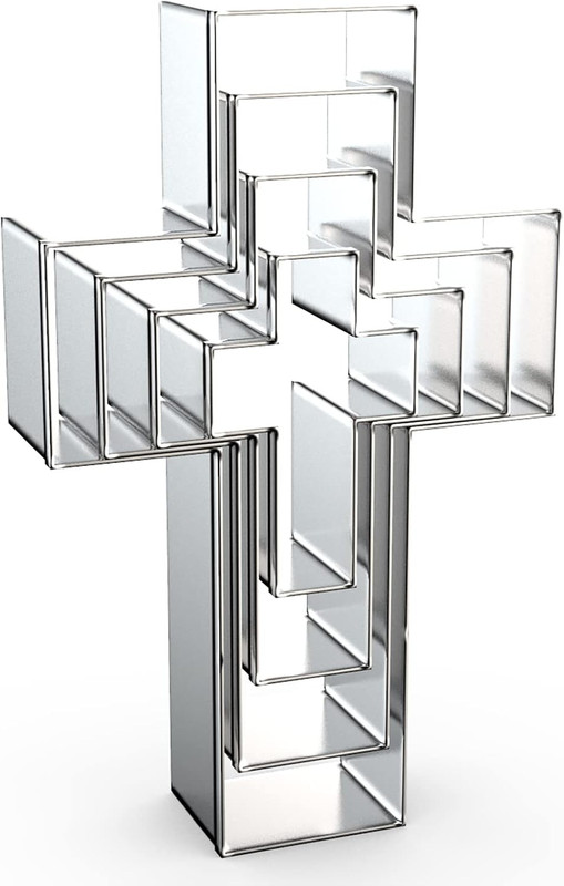 Cross Cookie Cutter Set Assorted Sizes – 5 Inch, 4 Inch, 3 Inch, 2 Inch – Cross