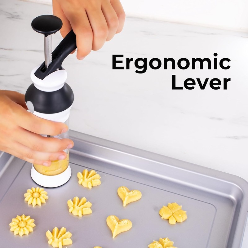 Deluxe 14-Piece Cookie Press Set with 12 Patterns - Dishwasher Safe & Convenient gallery
