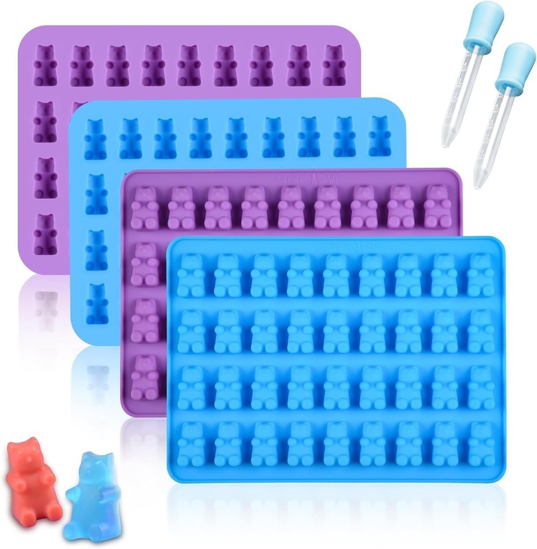 Fun & Practical 2ml Gummy Bear Molds in Blue & Purple - Family-Friendly Fun! gallery