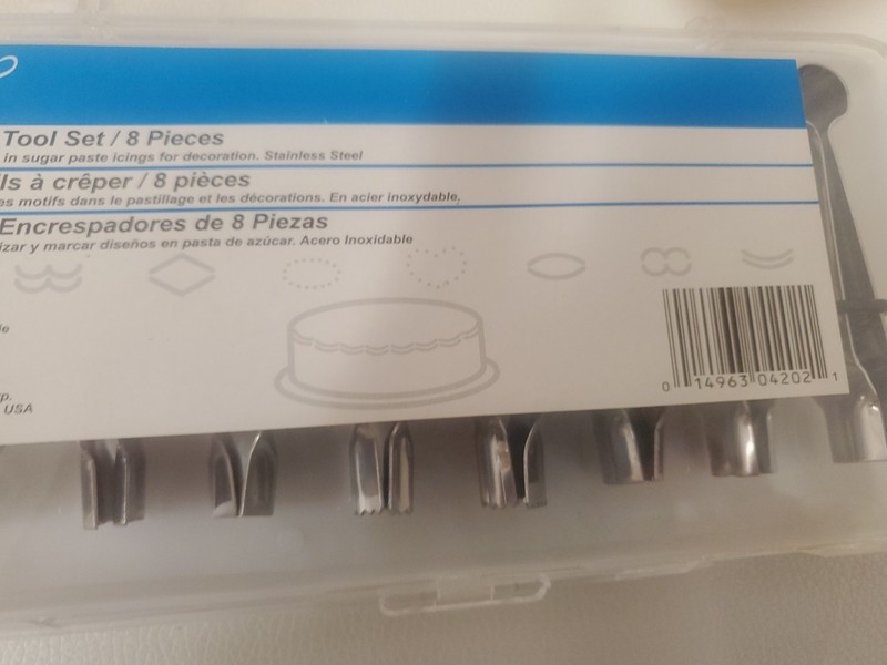 ATECO 8 PIECE STAINLESS STEEL CRIMPING SET #4202 FOR CAKE DECORATING gallery