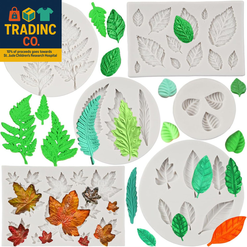 Leaf Silicone Mold Maple Leaf Fondant Mold Rose Leaf Molds Fern Leaves Candy Mol