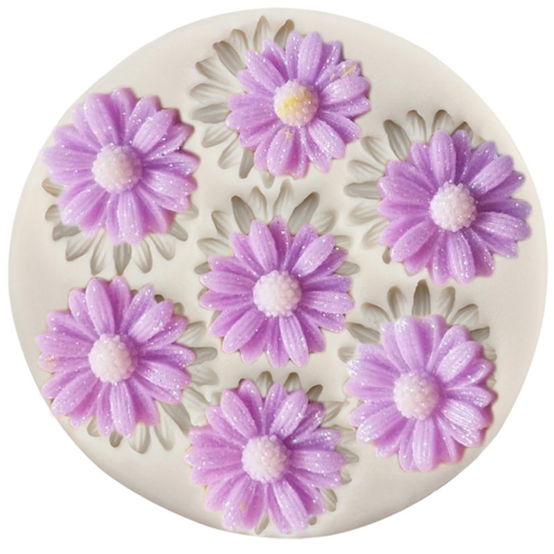 Daisy Silicone Molds Chrysanthemum Fondant Cake Decorating Silicone Flower Molds