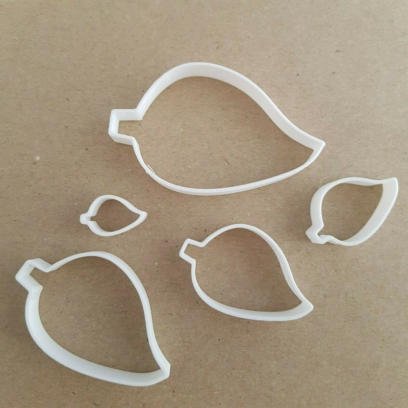 Leaf Autumn Tree Foliage Shape Mini Fondant Cutter Small Sugarcraft Icing Tiny