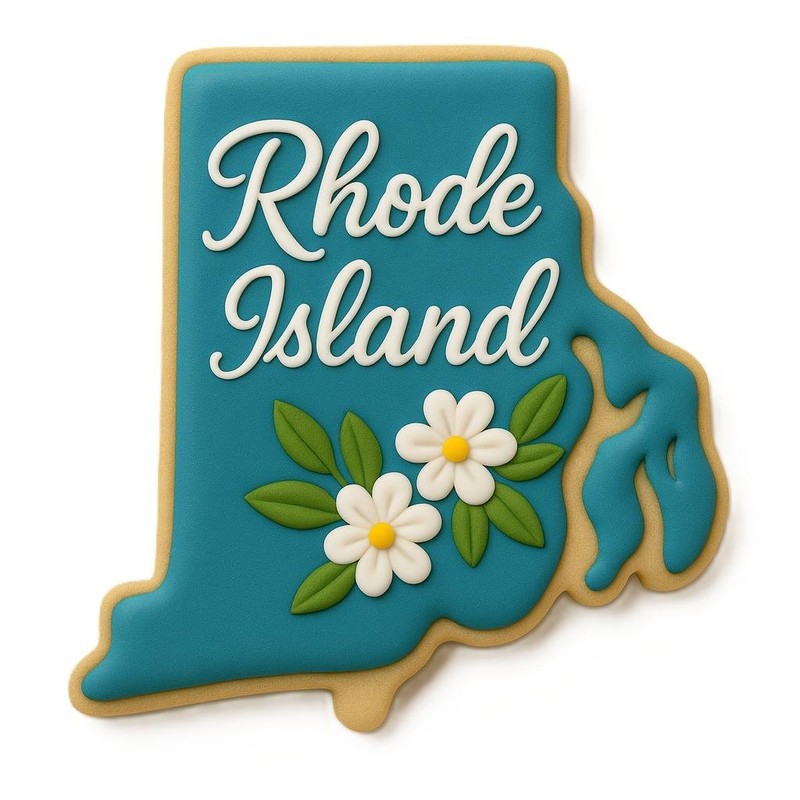 Rhode Island State 3.5'' Cookie Cutter Metal College Football Birthday Party Gra gallery