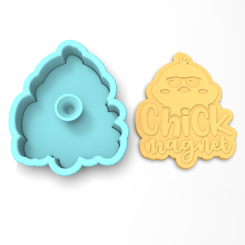 Chick Magnet Cookie Cutter & Stamp #1 | Spring Easter Chicken Chicks Egg Bird gallery