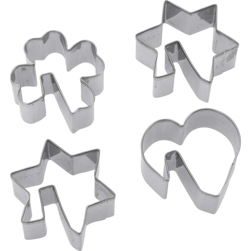 Westmark Cookie Cutters, Set Of 4, Various Shapes, Stainless Steel, Christmas Th