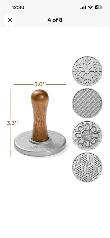 NEW Cookie Stamps Set of 4, Metal Cookie Press Mold with Wooden Handles/ Classic gallery