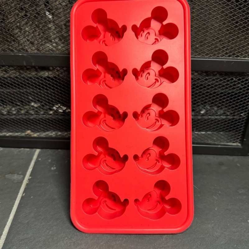 Disney Parks Mickey Mouse Red Silicone Ice Cube Tray Candy Chocolate Mold