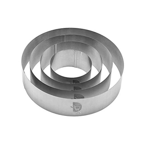 Doyzee Supplies Cake Mold Set – Pastry & Mousse Ring Molds for Baking –