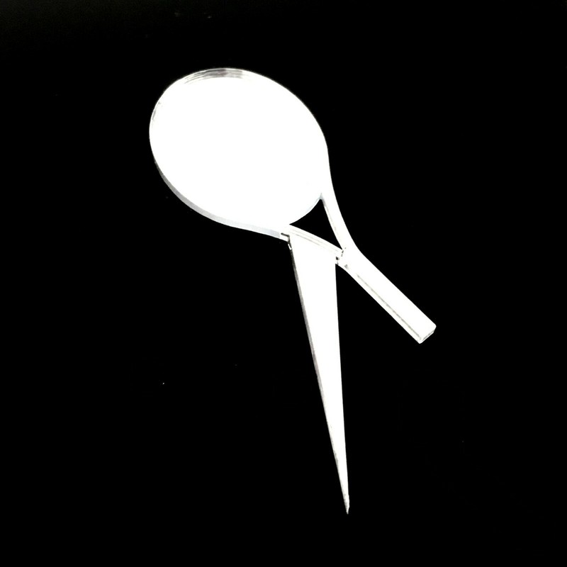 Tennis Racket Cake & Cupcake Toppers Many Colours & Sizes Plane or Engraved