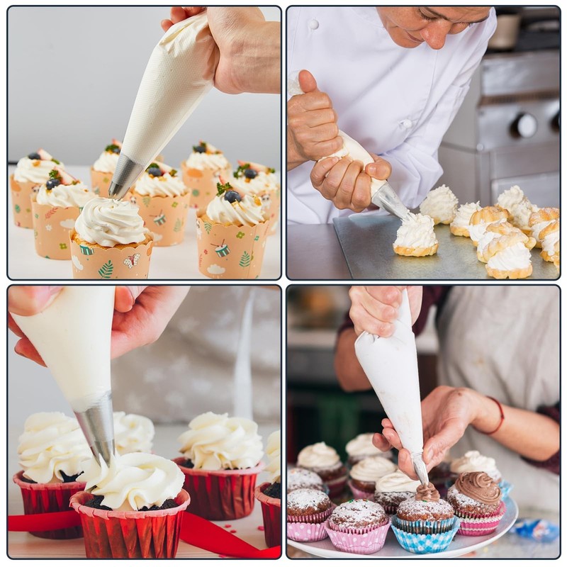 100 Pcs 8 inch Disposable Mini Piping Bags, Clear Pastry Bags for Cake Decor gallery
