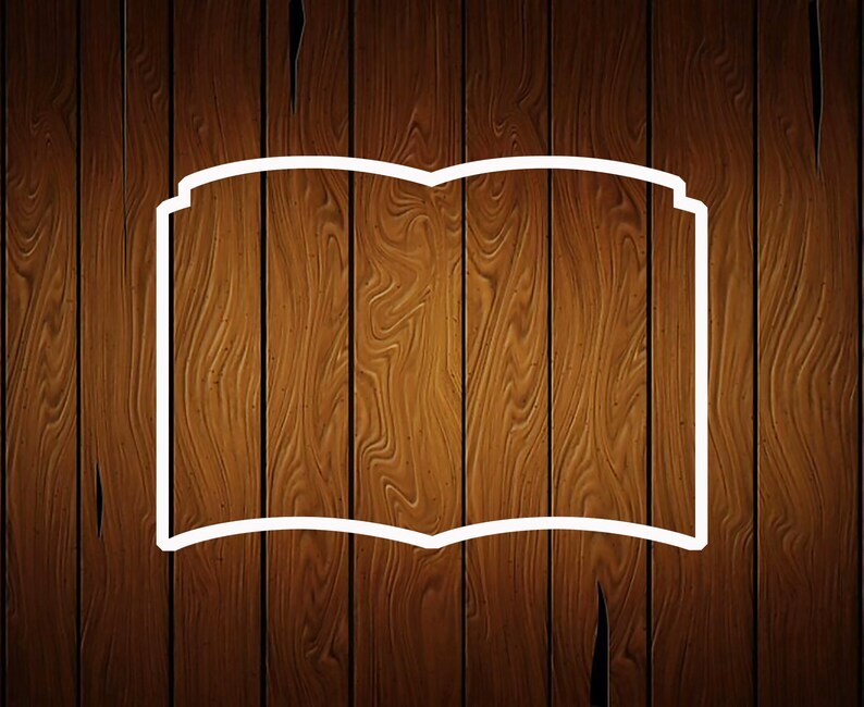 Book Cookie Cutter - 3D Printed Food Safe PLA Plastic gallery