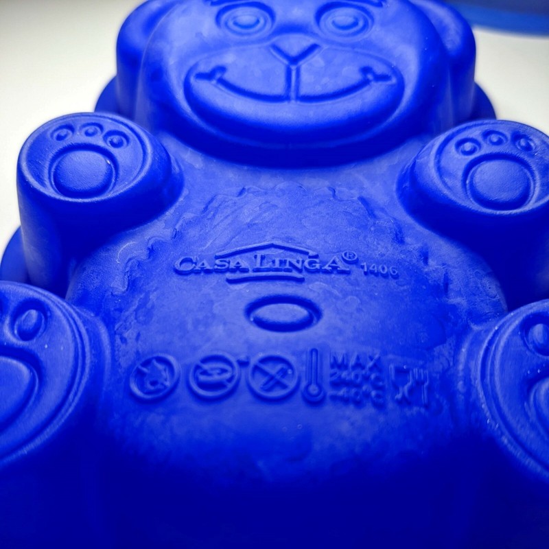 Set of 3, Mini Teddy Bear, Silicone Mold Cake Fondant Baking Blue Form, Bears gallery