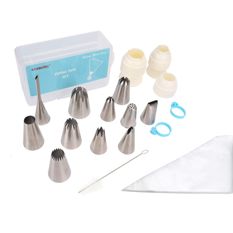 11 Pcs Extra Large Piping Tip Set,Stainless Steel Cake Decorating Icing Tips ... gallery