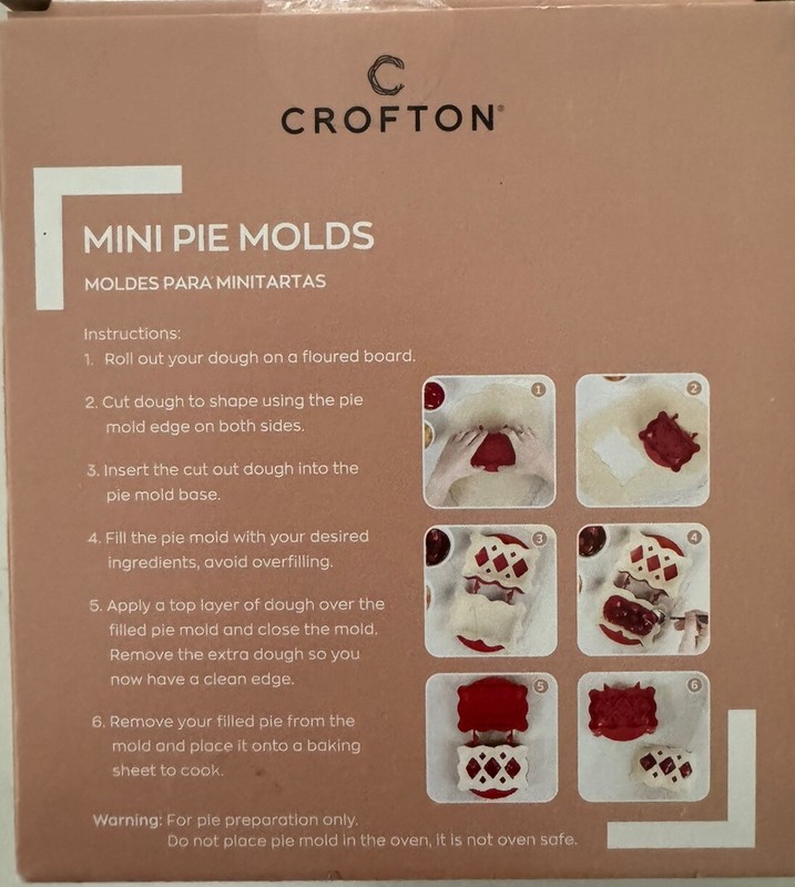 Crofton Mini Pie Molds - 3 Piece Set - NEW - Holidays - Baking gallery