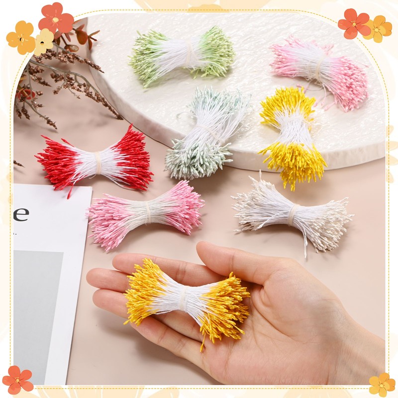 1440 Artificial Flower Stamens 3.5mm for DIY [Pink] gallery
