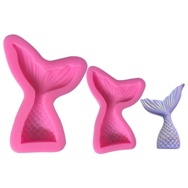 1 Pcs Silicone Mold Mermaid Tail Conch Patten Gum Paste Chocolate Fondant Cake M gallery