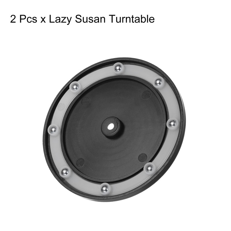 2Pack 4.1" Rotating Swivel Stand Steel Ball Lazy Susan 0.39" White Rubber Ring gallery