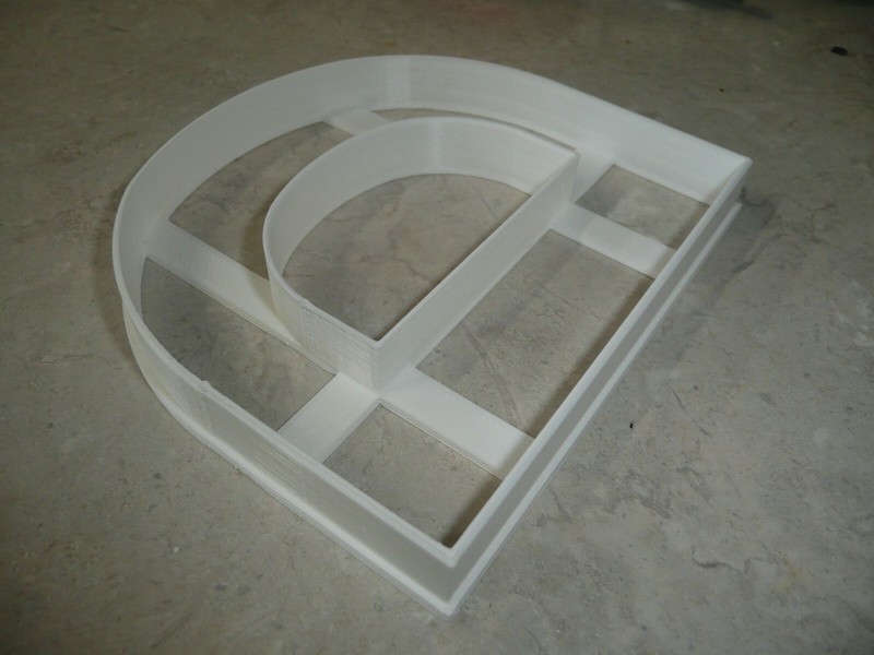 LETTER D 4 INCH UPPERCASE CAPITAL BLOCK FONT COOKIE CUTTER USA PR4217 gallery