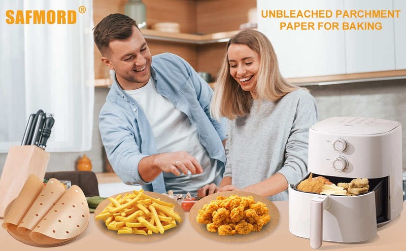 Air Fryer Parchment Paper, 9 Inch Round Liner, 200PC Unbleached gallery