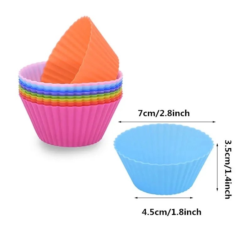 Reusable Round Silicone Cake Mold for Muffins and Cupcakes- NEW gallery