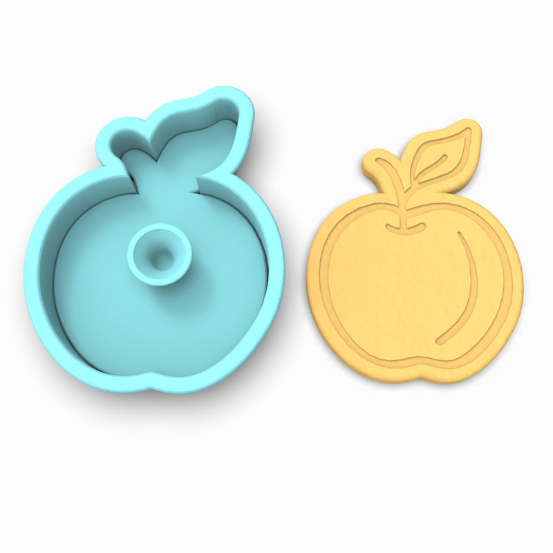 Apple Cookie Cutter & Stamp | Back to School Fruit Teacher Apples Core Seed Tree gallery
