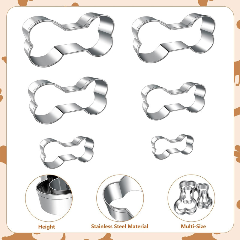Dog Treats Cutters Set 6 Pieces Dog Cookie Cutter Sets Different Sizes Mini Smal gallery
