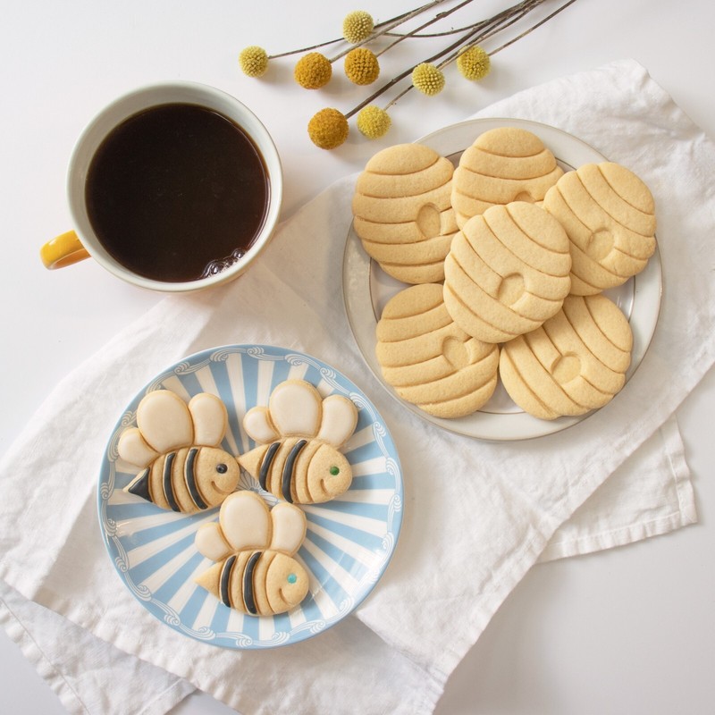 Cute Bee & Beehive Cookie Cutters - baby shower honey honeybee spring garden gallery