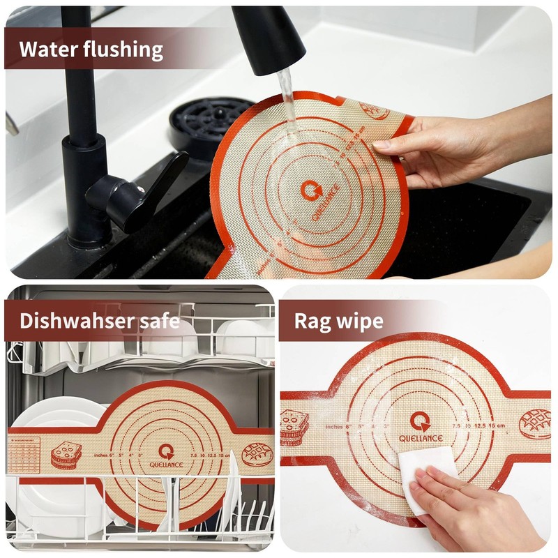 Silicone Sourdough Bread Sling Mat - 2Set Round Dough 2Pcs Red, Red gallery