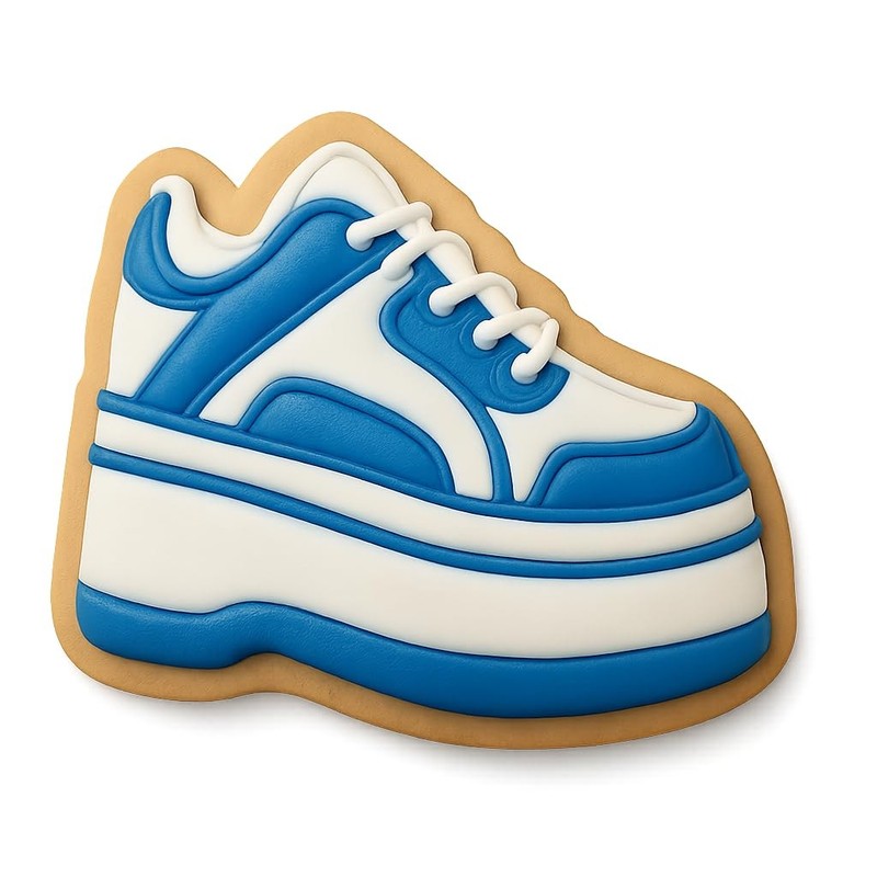 Y2K Nostalgia: Platform Sneakers Cookie Cutter & Stamp, Fondant & Clay - 4x2.8 gallery