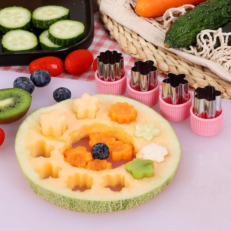 Juego de formas de cortador de verduras 24 piezas hornear y comer para niños NEW gallery