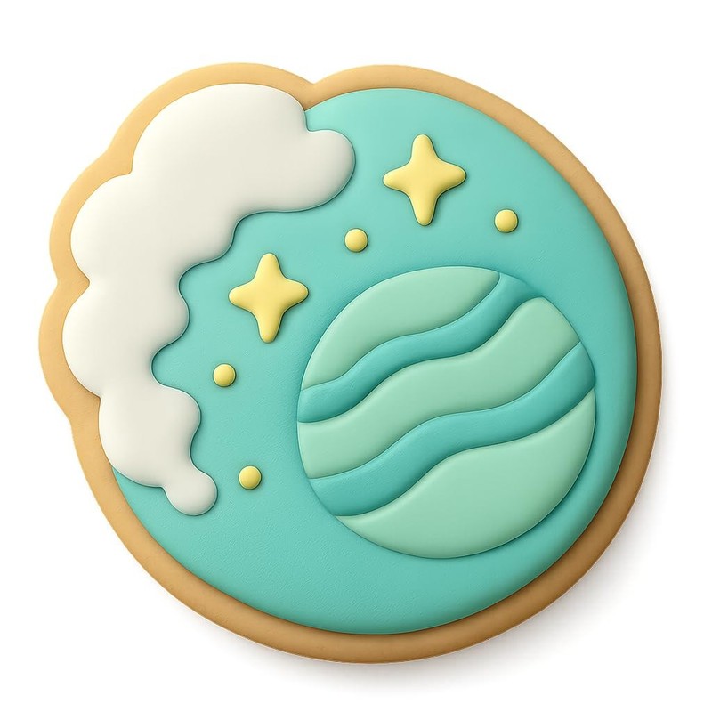 Cosmic Dust Planets Cookie Cutter & Stamp, Fondant & Clay - 4x3.8 gallery