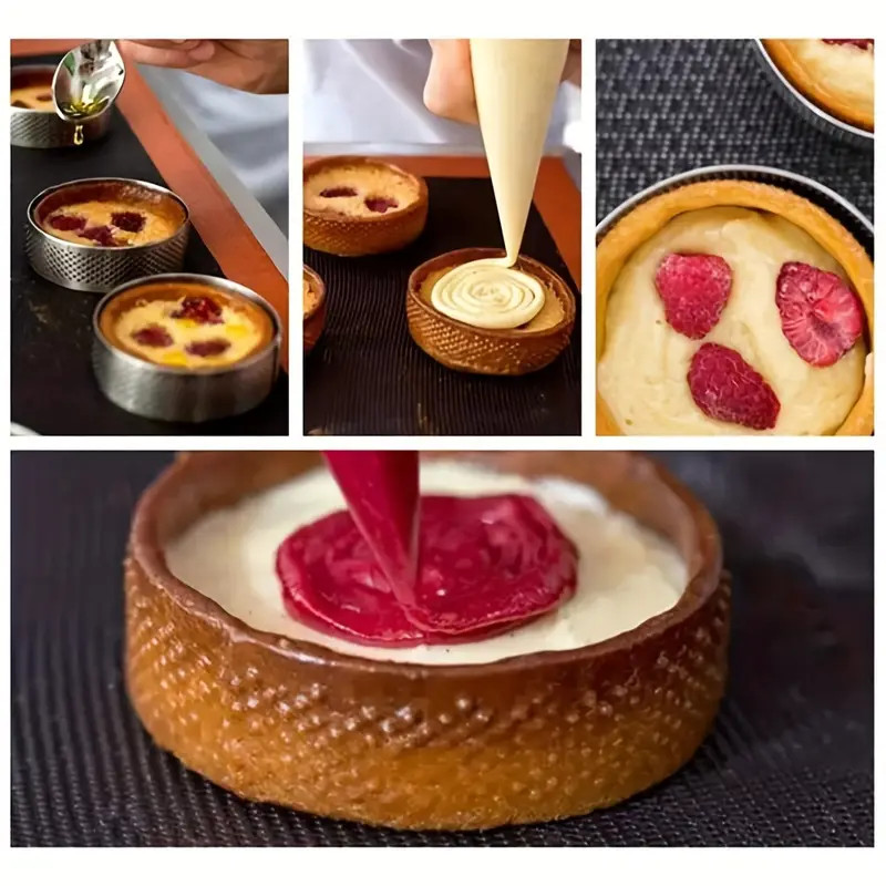 Stainless Steel Cake Rings 5CM Round Perforated Circle Baking Dessert Cake Ring gallery