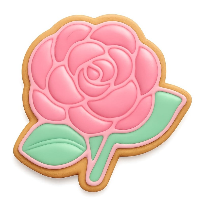 Double Bloom Camellia Cookie Cutter & Stamp, Fondant & Clay - 4x3.6 gallery