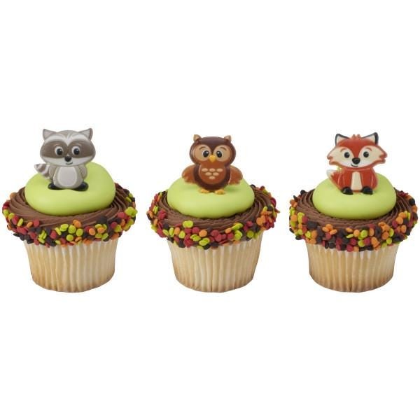 Woodland Forest Animal Cupcake Rings – 12 Count gallery