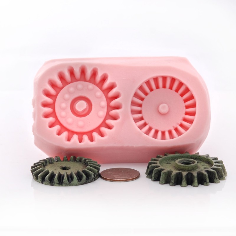 Steampunk Gear Silicone Mold use with Fondant,.Chocolate, Candy, Clay Resin (563 gallery
