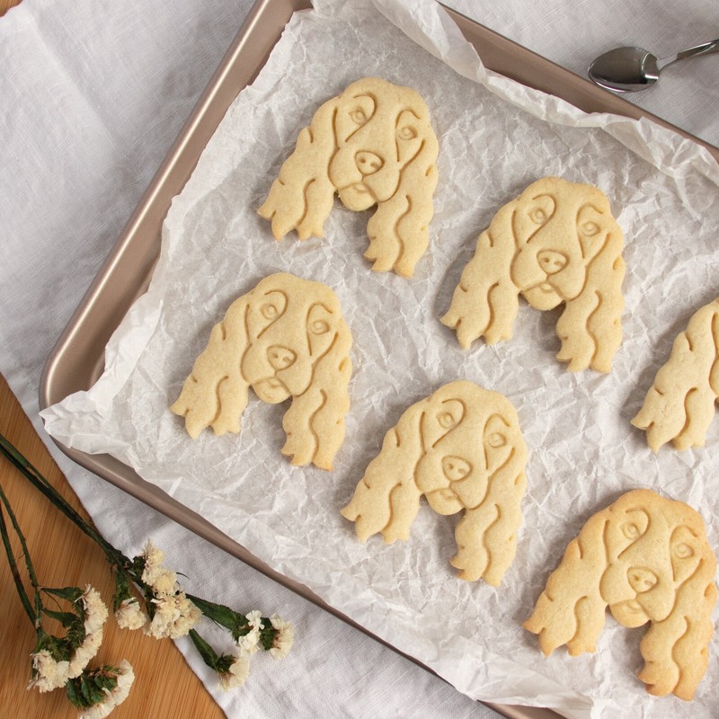 Show Cocker Spaniel Face Cookie Cutter dog portrait treats animal shelter rescue gallery