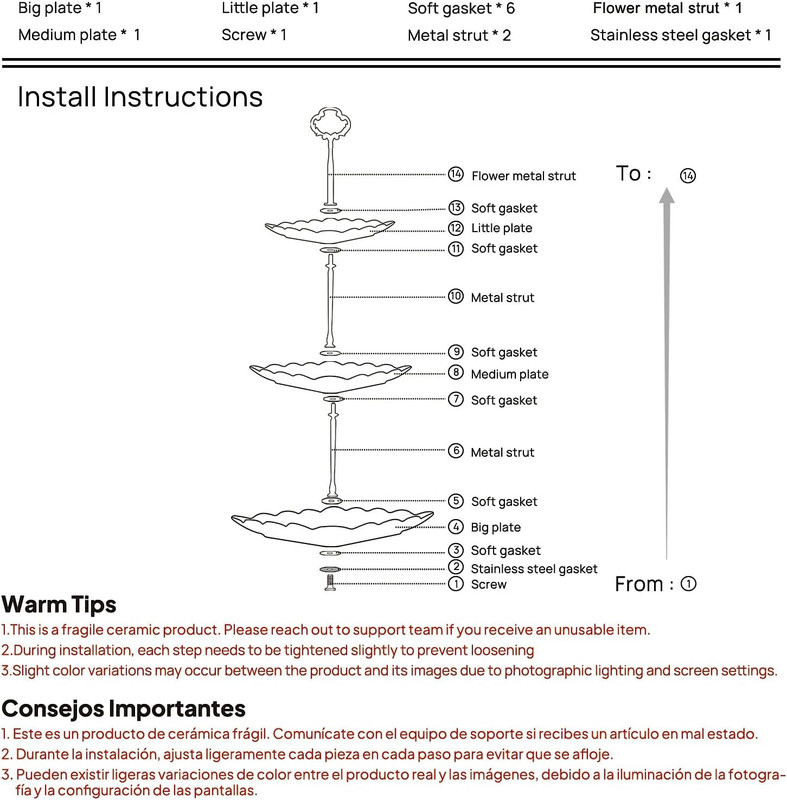 3 Tier Porcelain Cupcake Stand, Tiered Serving Cake Stand, Square White Embossed gallery