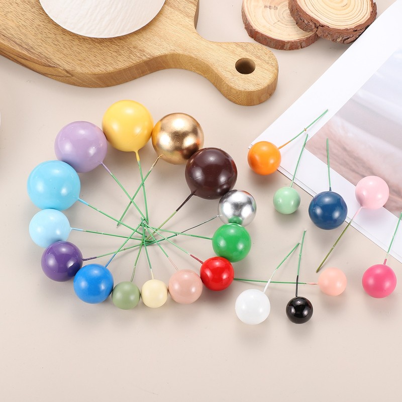 32Pcs Foam Balloons, Cupcake Insert Cake Toppers Cakes Decoration, Matte Pink gallery