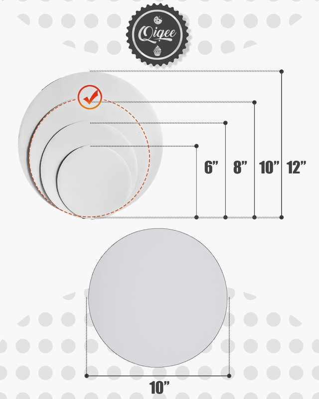 40-Packs Cake Boards round 10 Inch White Circles Rounds Base Food-Grade Cardboar gallery