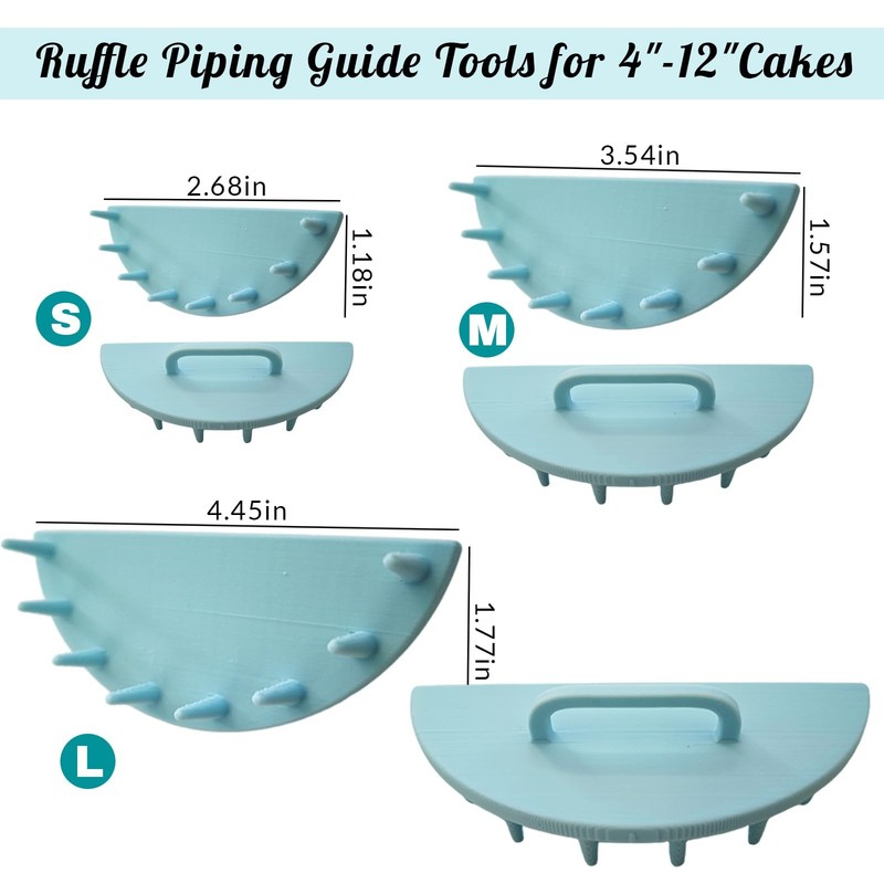 3 PCS Cake Arch Guide Tools,Ruffle Piping Guide,for Evenly Spaced Piping for ... gallery